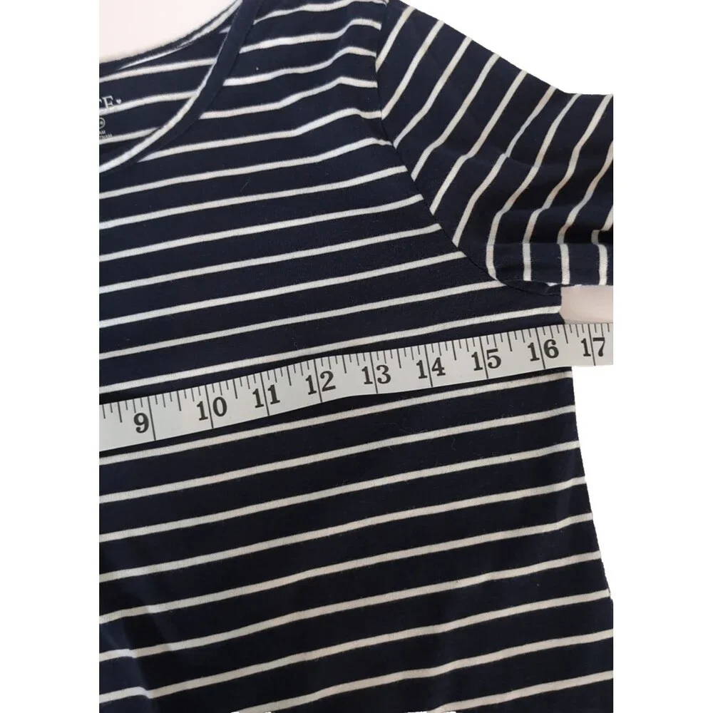 The Children Place Girls Long Sleeve T-Shirt Blue & White Lines Size XXL